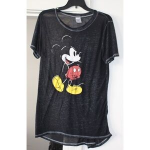 Disney - Jerry Leigh Retro Mickey Burnout Tee, Distressed sz L